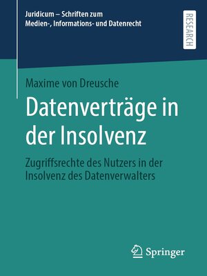 cover image of Datenverträge in der Insolvenz
